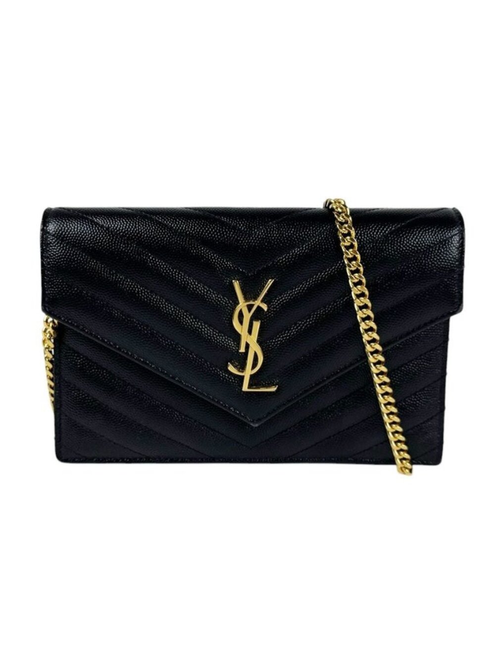 Saint Laurent Cassandra Envelope Chain Wallet Shoulder Bag